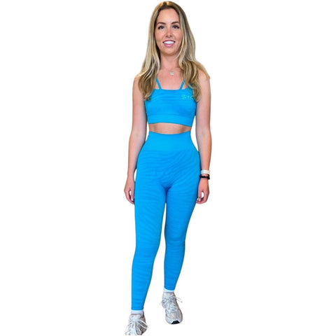 Step n Pump Exclusive Aqua Blue Zebra Top