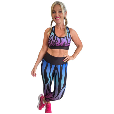 Combat Dollies Exclusive Blue Zebra Leggings