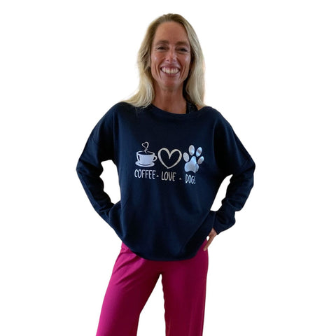 Step n Pump Essentials  Navy / Silver Coffee -Love- Dogs Top