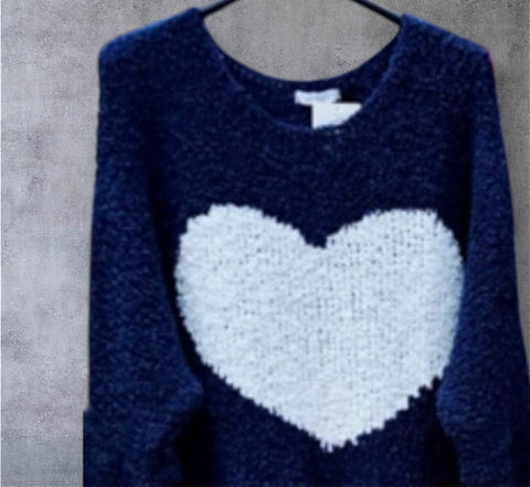 Italian Ultra Soft Boucle Heart Jumper ( Choose your Colour)