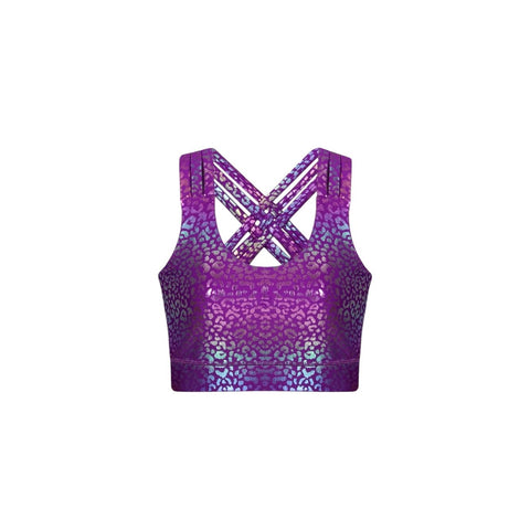Step n Pump Exclusive Metallic Leopard Crop Top (Choose Your Colour)