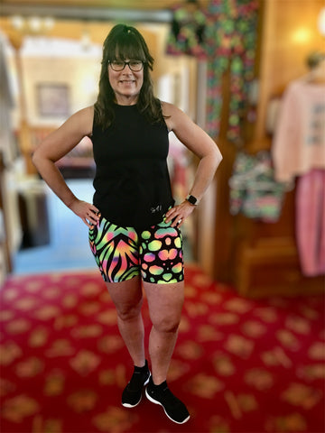 Step n Pump UV Reactive Wild Neon Pop Print Shorts With Pockets