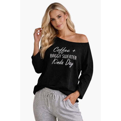 Step n Pump Essentials  Coffee & Baggy Sweater Kinda Day Top (Choose Your Colour)