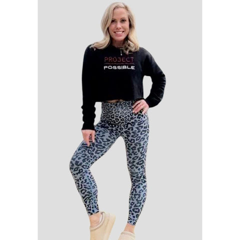 Project Possible Embroidered Cropped Sweat Top