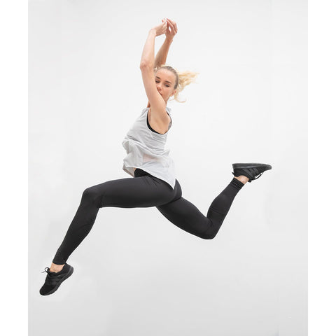 Step n Pump Essentials Silver Grey Open Back Vest with Mesh Detail