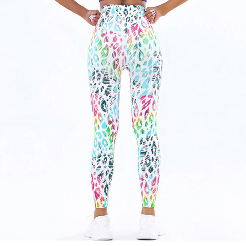 Stepnpump Exclusive Colourful Leopard Seamless Leggings