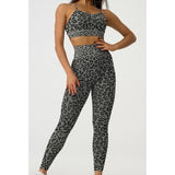 Step n Pump Exclusive Comfortable Seamless Grey Leopard Top