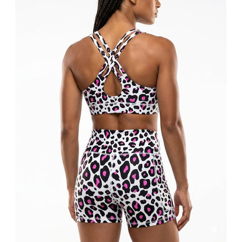 Step n Pump Exclusive UV White Leopard Shorts With Pockets (Pre- Order)