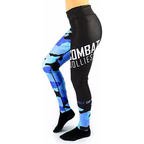 Combat Dollies Blue Camo Fitness Leggings