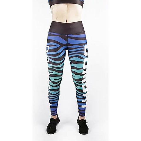 Combat Dollies Blue Zebra Fitness Leggings