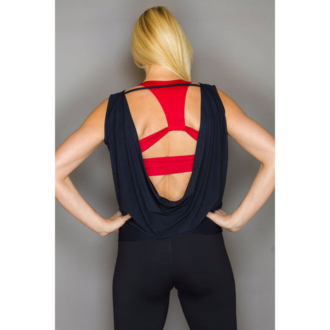 Step n Pump SP292 Dance Top With Deep Cowl Back (Choose your Colour)