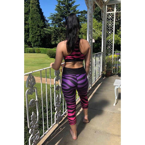Combat Dollies Exclusive Purple/Hot Pink Fitness Capri