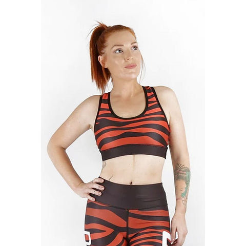 Combat Dollies Red Zebra Sports Bra