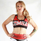 Combat Dollies Red Camo Sports Bra