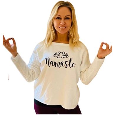 Step n Pump Essentials Luxe Ivory White - Black Namaste Top