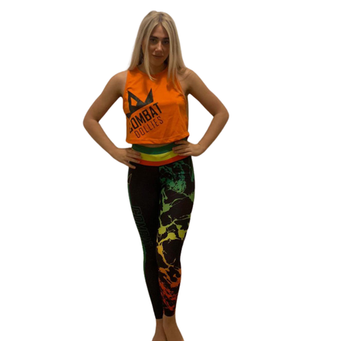 Combat Dollies Orange Cropped Vest