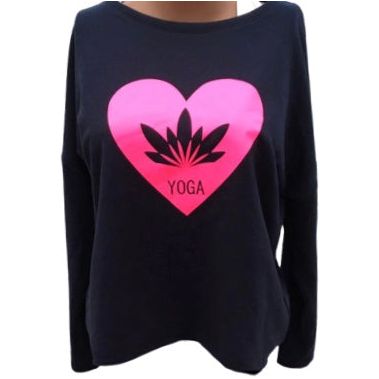 Step n Pump Essentials Navy-Pink Lotus Flower Yoga Top