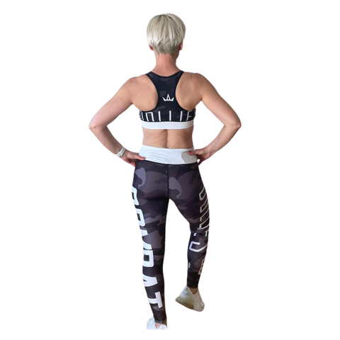 Combat Dollies Black Camo Fitness Leggings