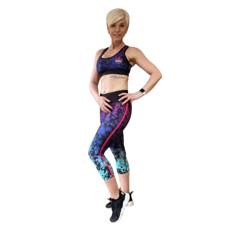 Combat Dollies Black Splatter Fitness Capri
