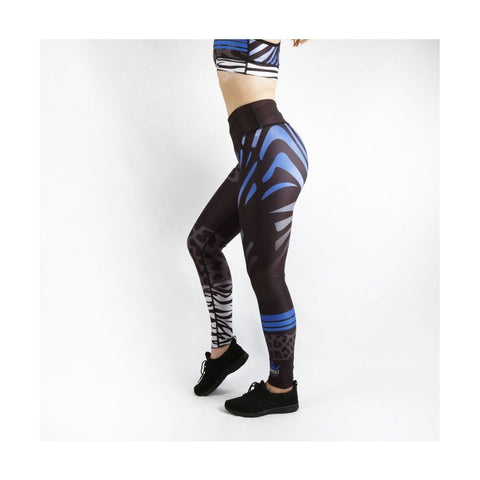 Combat Dollies Wild Blue Fitness Leggings